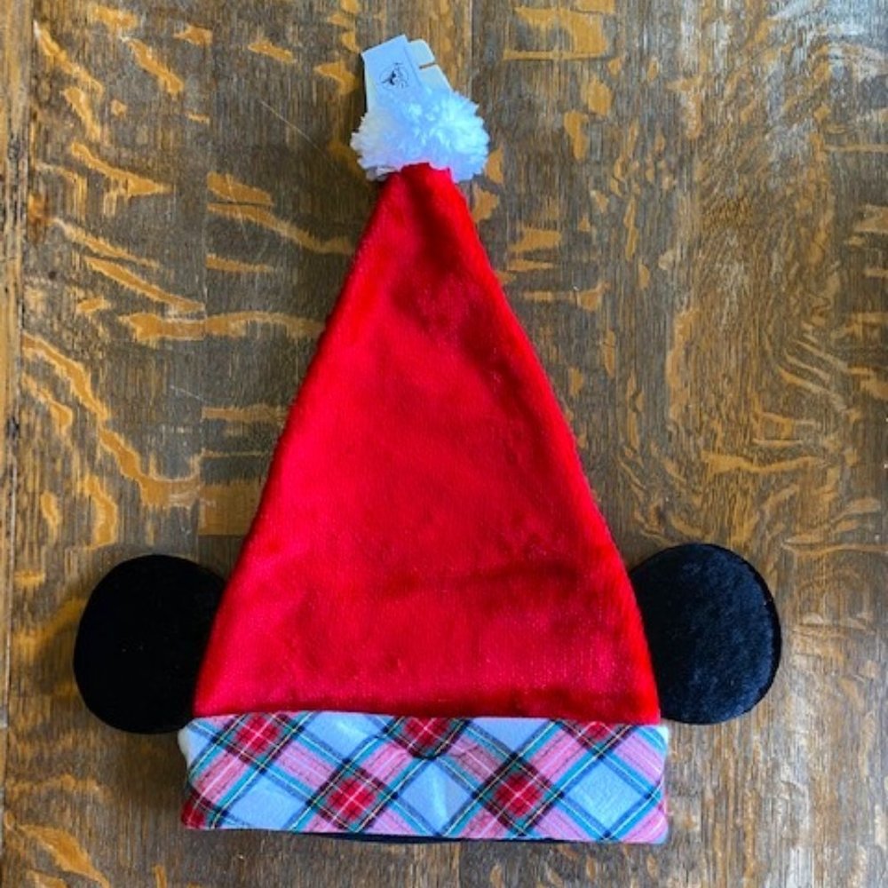 Mickey Ears Santa Hat adult adjustable